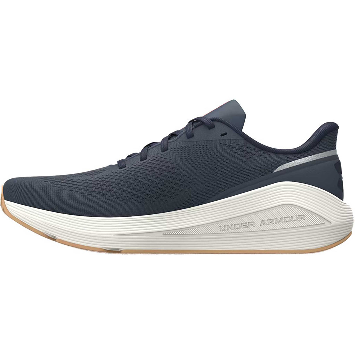 Under Armour Sonic 7 chaussures de course homme lateral - Downpour Grey / White Quartz / Midnight Navy