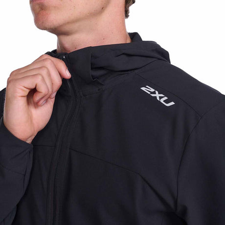 2XU Aero Jacket manteau de course à pied à l'épreuve de l'eau homme - Noir