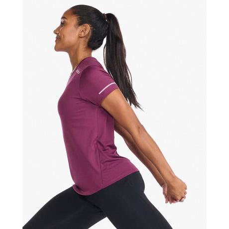 2XU Aero Tee t-shirt de course à pied mulberry femme lateral