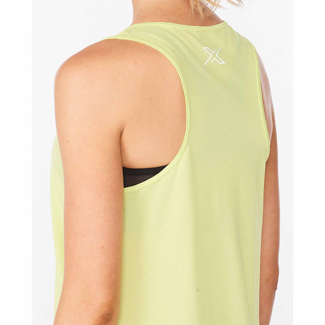 2XU Aero Singlet camisole pour femme limelight vue de près dos