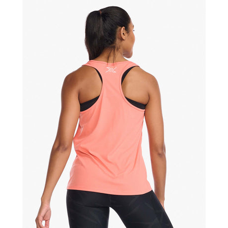 2XU Aero Singlet camisole de course à pied hyper coral  femme dos