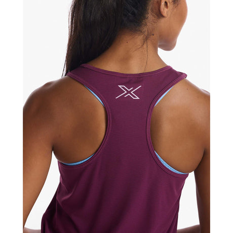 2XU Aero Singlet camisole de course à pied mulberry femme dos