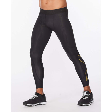 2XU Force Compression leggings de course noir or homme lateral