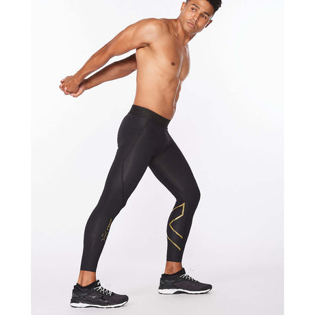 2XU Force Compression leggings de course noir or homme lateral 2