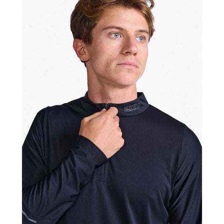 2XU Light Speed Tech 1/4 Zip chandail manches longues homme col- noir