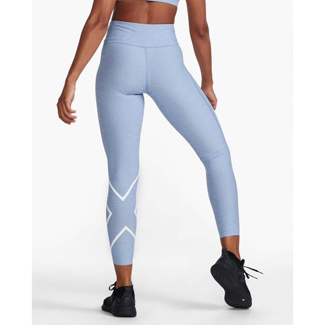 2XU Motion Print Hi-Rise Compression Tights leggings bleu femme dos