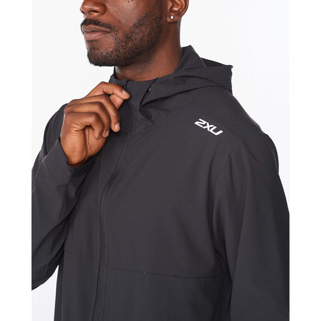 2XU Aero manteau de course à l'épreuve de l'eau homme zip