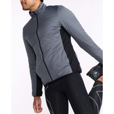 2XU Ignition Insulation Jacket manteau de course à pied homme black turbulence lateral