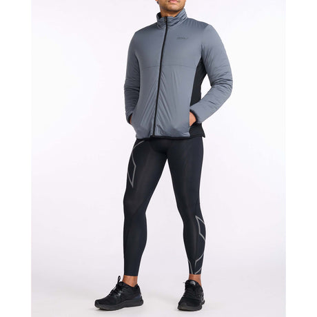 2XU Ignition Insulation Jacket manteau de course à pied homme black turbulence face