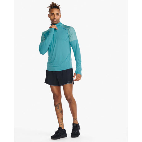 2XU chandail à manches longues Light Speed 1/2 Zip de course porcelaine ocean homme live