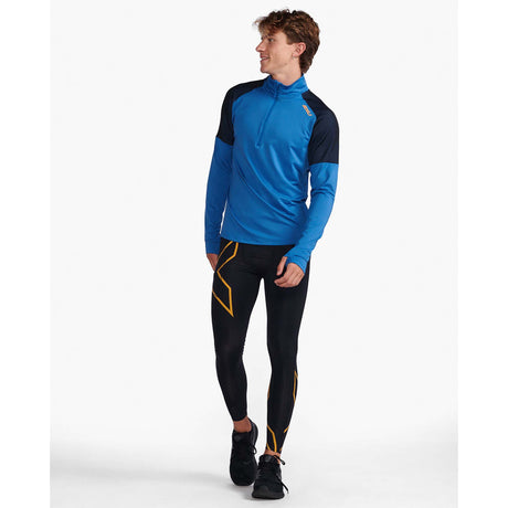 2XU chandail à manches longues Light Speed 1/2 Zip de course starling curcuma homme live