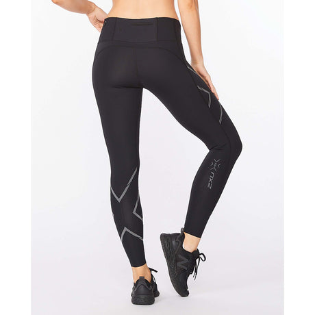 2XU Light Speed Mid-Rise Compression Tights legging compressif noir femme dos