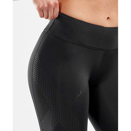 2XU legging de compression taille mi-haute de course à pied femme logo pointillé cu2