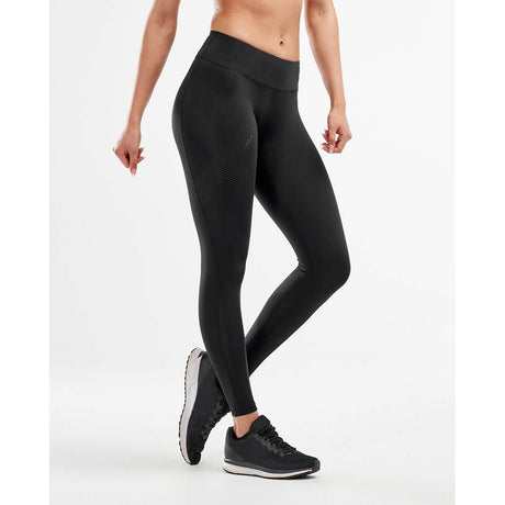 2XU legging de compression taille mi-haute de course à pied femme logo pointillé lv3