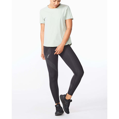 2XU Motion Mesh Tee t-shirt de course à pied mineral pour femme live