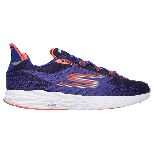 Skechers GoRun 5 chaussures de course à pied homme bleu orange vue latérale