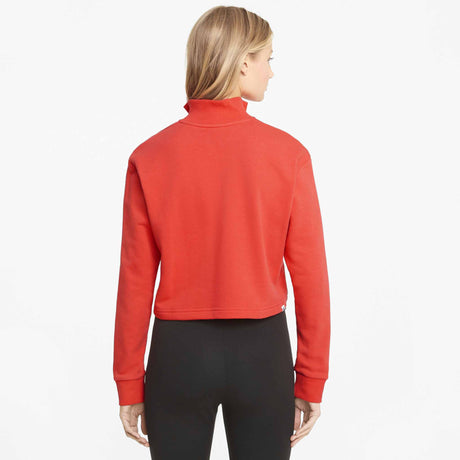 Puma Rebel Half-zip Crew TR pour femme rouge Modèle dos