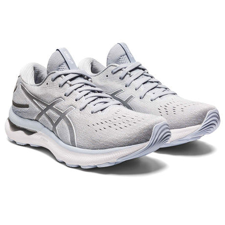 ASICS Gel Nimbus 24 chaussures de course à pied pour femme - piedmont grey white paire pointe