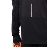 ASICS Lite-Show Winter chandail manches longues 1/2 zip de course à pied noir performance homme dos