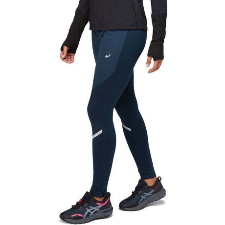 Leggings de course a pied ASICS Lite-Show d'hiver french blue pour femme lateral