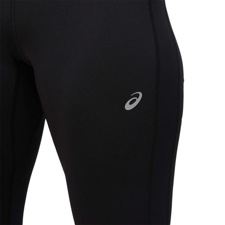 leggings de course à pied femme ASICS Lite-Show noir performance logo refelchissant