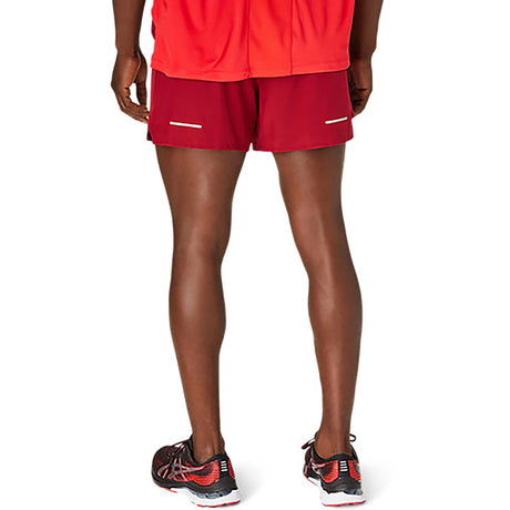 ASICS Road 5-Inch short de course burgundy homme dos