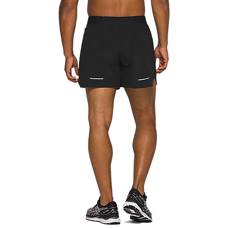 ASICS Road 5-inch short de course 2 en 1 noir homme dos