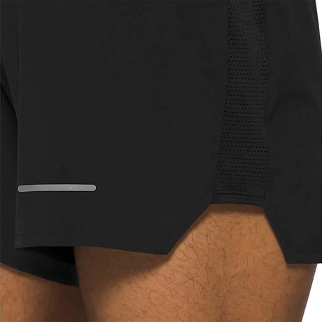 ASICS Road 5-inch short de course 2 en 1 noir homme detail