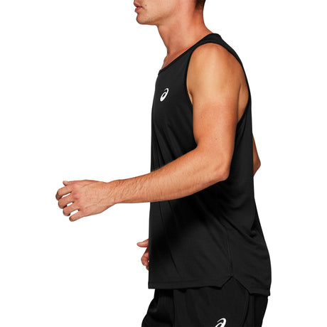 ASICS Silver Singlet camisole de course à pied noir homme lateral