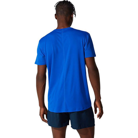 ASICS Silver T-shirt de course blue homme dos