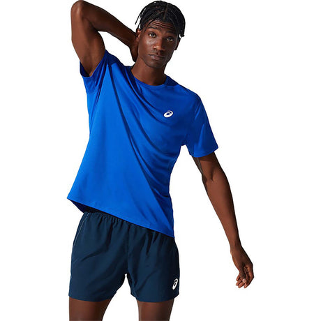 ASICS Silver T-shirt de course blue homme live