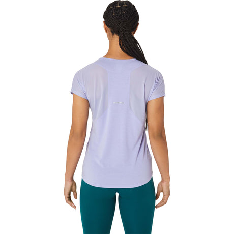 ASICS t-shirt mist a manches courtes a col en V pour femme - vapeur dos