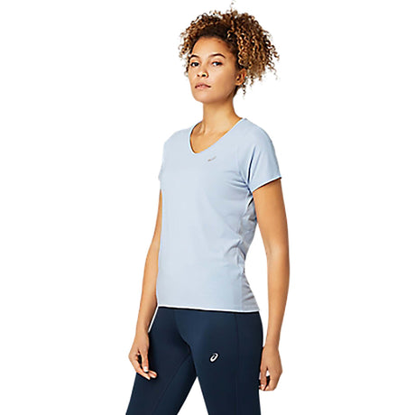 ASICS t-shirt mist a manches courtes a col en V pour femme lateral