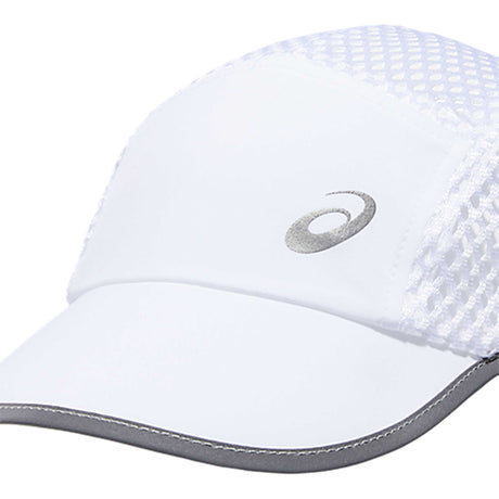 ASICS Mesh Cap casquette de course à pied blanc angle