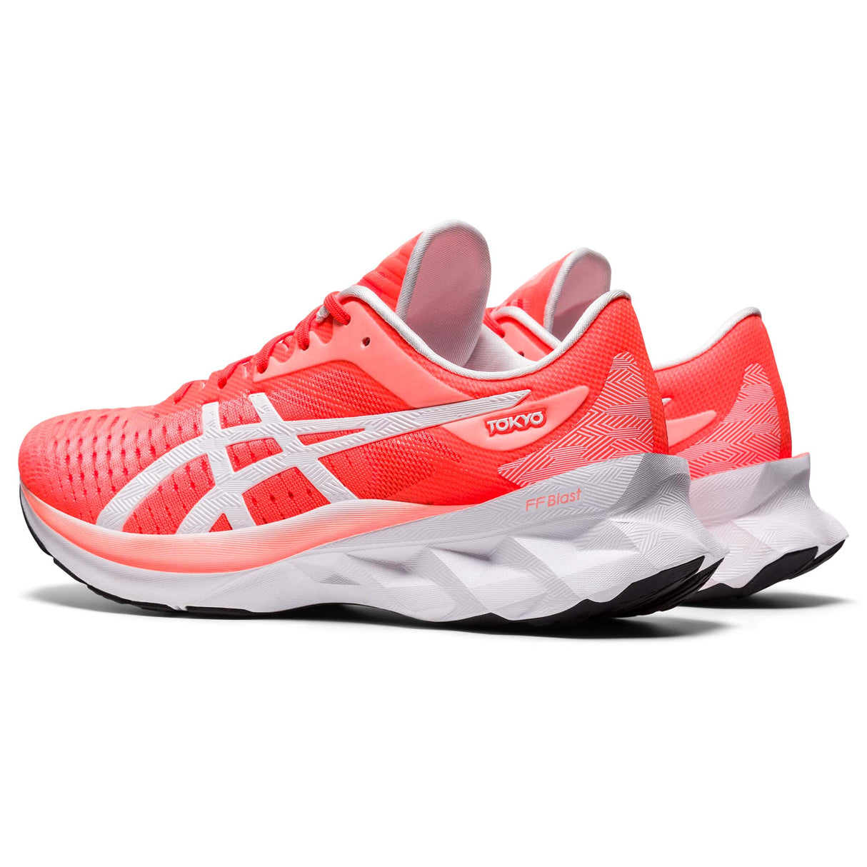 Asics Novablast Tokyo running femme sunrise red lateral 2