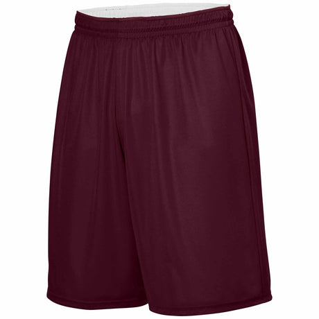 Augusta Sportswear Short réversible - Bourgogne / Blanc