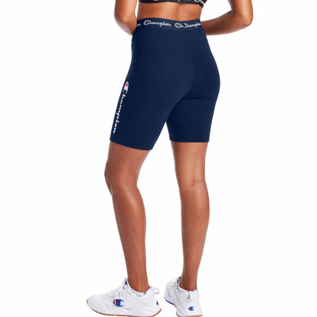 Champion Everyday Bike Short Script Logo short de style cuissard pour femme Athletic Navy dos