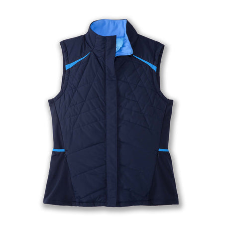 Brooks Shield Hybrid Veste sans manches de course à pied bleu marine femme