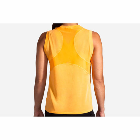 Brooks Atmosphere Sleeveless camisole de course à pied sans manches pour femme - Saffron - dos