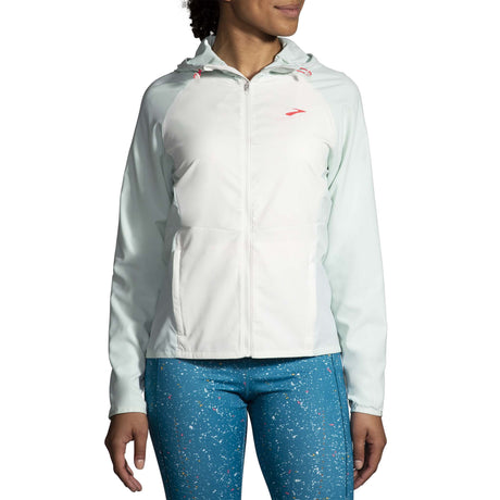 Brooks Canopy manteau coupe-vent de course à pied femme face - mint mix