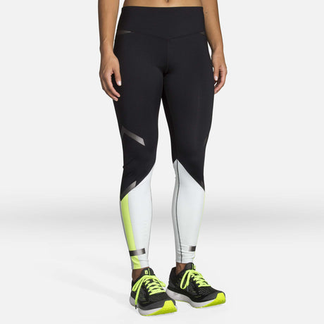 Brooks Carbonite legging de course à pied black icy nightlife femme face 2