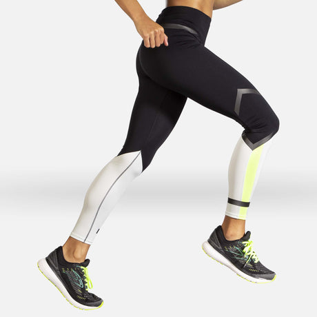 Brooks Carbonite legging de course à pied black icy nightlife femme face lateral