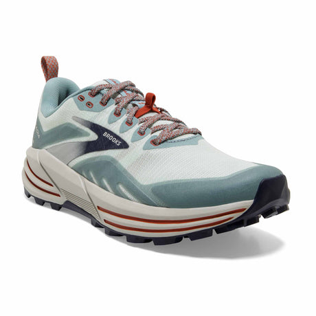 Brooks Cascadia 16 chaussures de course à pied trail femme - Aqua / Tourmaline / Rooibos Tea - angle