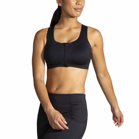 Brooks Dare Zip Run Bra 2.0 soutien-gorge de course à pied - Black