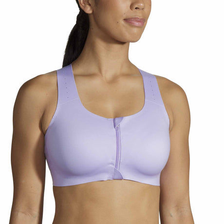 Brooks Dare Zip Run Bra 2.0 soutien-gorge de course à pied - Violet Dash