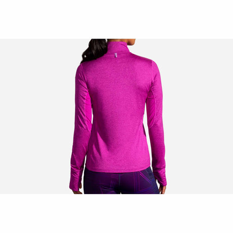 Brooks Dash 1/2 Zip chandail de course à pied pour femme - Heather Magenta - dos