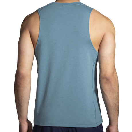 Brooks Distance camisole de course homme dos - Heather Slate Blue