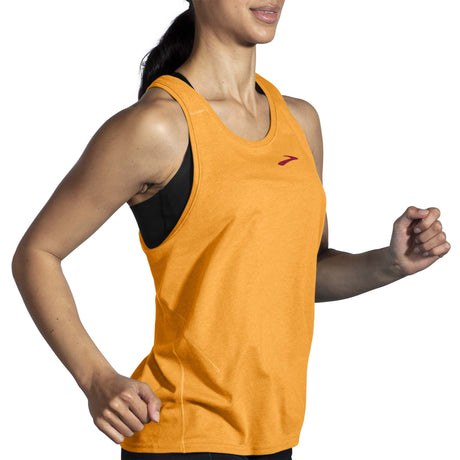 Brooks Distance Tank 2.0 camisole de course femme live - Heather Sun Glow