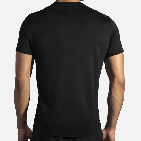 T-shirt Brooks DIstance de course a pied manches courtes noir pour homme dos