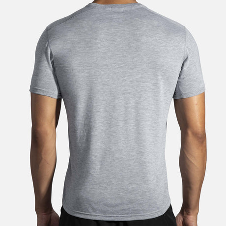 T-shirt Brooks DIstance de course a pied manches courtes heather ash pour homme dos